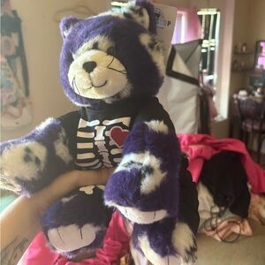 Build-A-Bear Purple and White Skeleton Bear